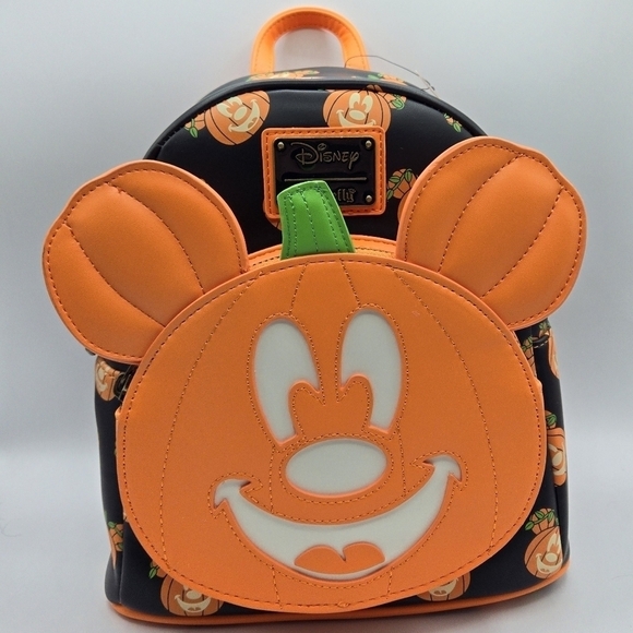 Loungefly Disney Mickey-O-Lantern Glow in the Dark Backpack - Picture 4 of 13